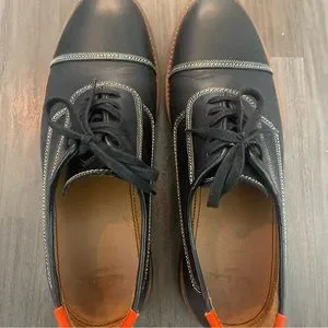 PAUL SMITH JEANS Skull Size US 8-9 MENS Leather Cap Toe Lace Up Shoes PAUL SMITH JEANS Skull Size 9 Black Leather Cap Toe Lace Up  main image 2